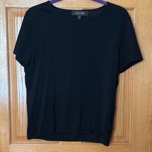 Kasper Women's Elegant Black Short Sleeve Top